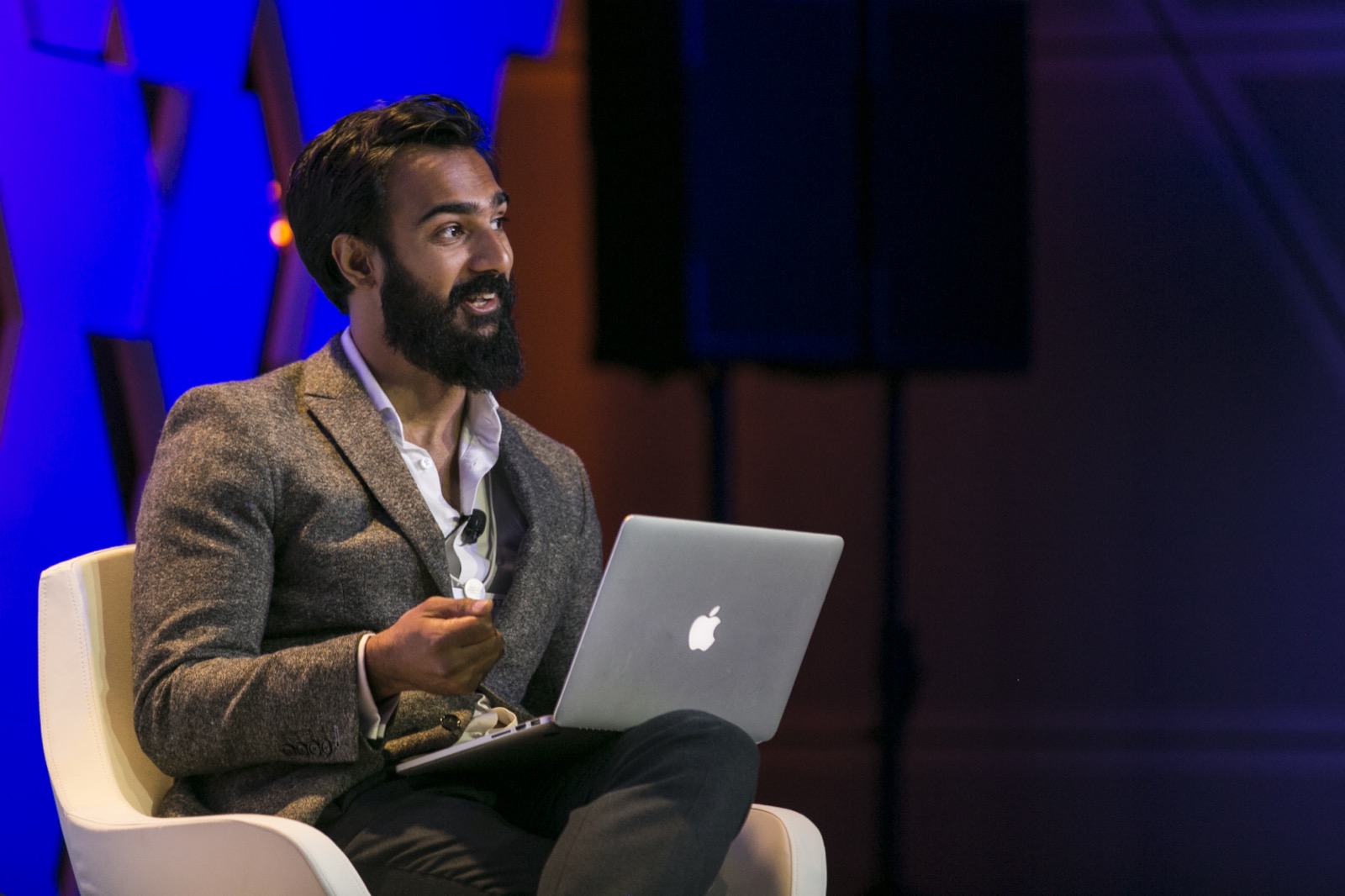 Imran Khan speaking at a conference